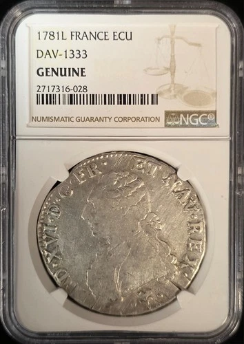1781L France ECU DAV-1333 NGC GENUINE
