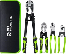 4-Piece Bolt Cutter Pliers Set, 14" Heavy Duty Bolt Cutter, 8" Mini Bolt Cutter,