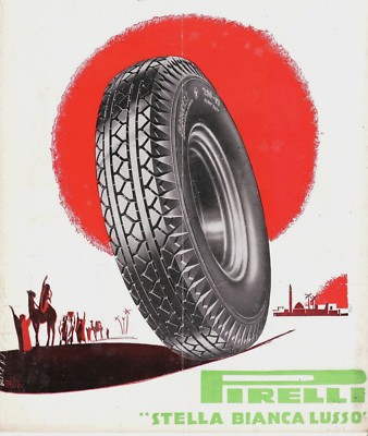 ADVERTISEMENT 1936 TIRES TIRES PIRELLI WHITE STAR LUXURY DESERT CAMELS 