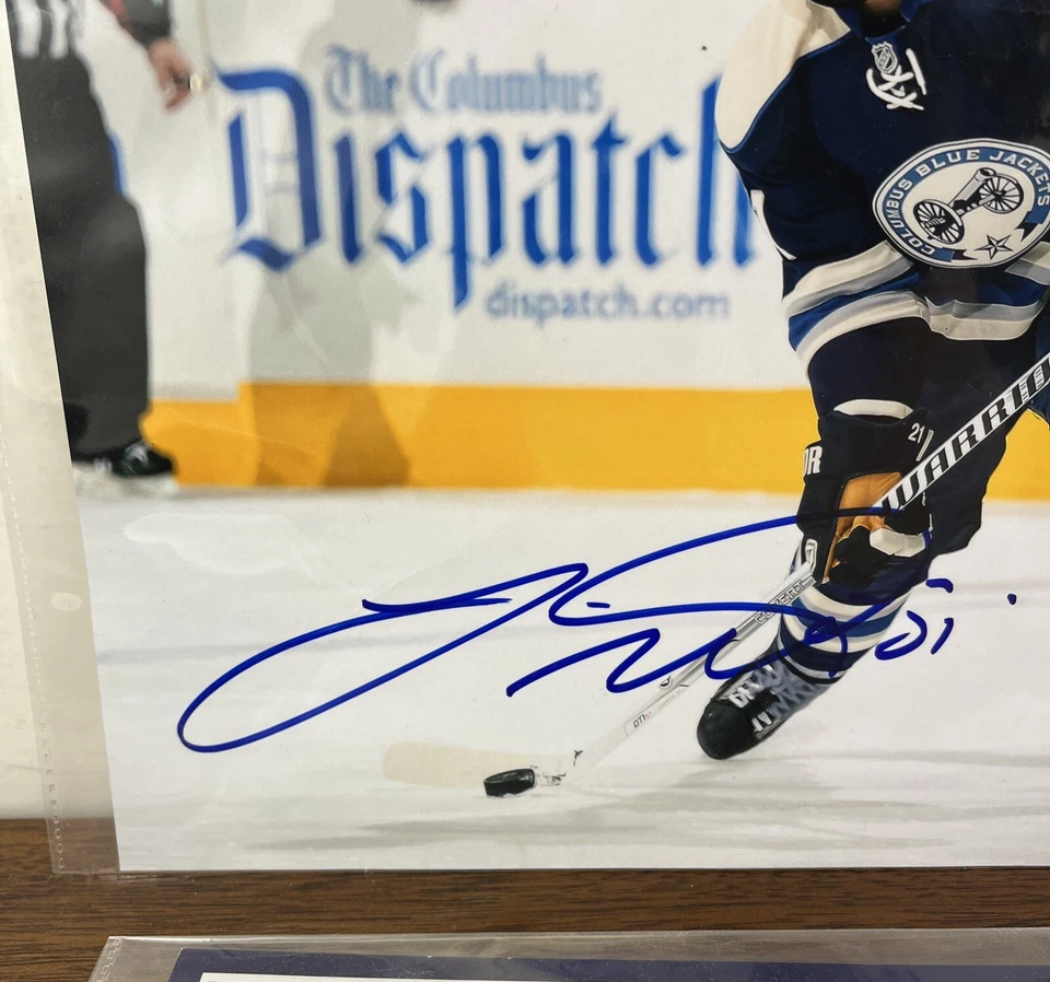 Auténticas fotos de 8x10 firmadas por James Wisniewski Columbus Blue Jackets autografiadas Foto 4 de 4
