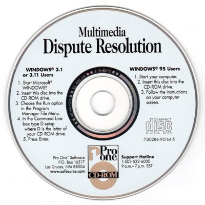 Multimedia Dispute Resolution Law (PC-CD, 1997) for Windows