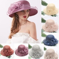 Womens Kentucky Derby Church Hat Bridal Organza Tea Party Hats Dress Fascinator