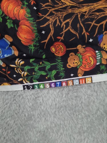 Vintage Kessler for Concord Halloween Bears Black Cotton Fabric 2.77 Yards - Picture 4 of 7