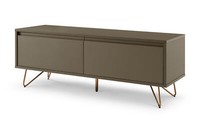 Lowboard Grau/Gold 120X40 Cm Tv-Schrank Fernsehschrank Tv-Board Fernsehtisch
