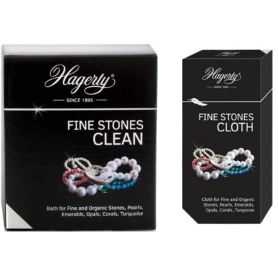 Hagerty Fine Stones Cleaning Cloth Dip Bath Clean Pearls Emeralds Opals  Corals UK