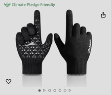 MEN OR WOMEN BLACK Gloves Unique Design WASHABLE BRAND NEW Shipped Free