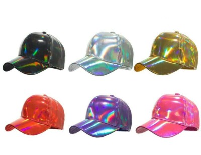 Reflective Baseball Cap Hat Shiny Hologram Adjustable Snapback Hip