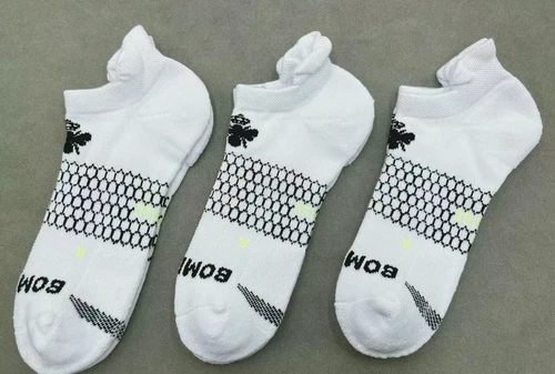 Bombas 3 pairs Women's Running Ankle socks - Size Medium 8-10.5 White - Picture 3 of 5