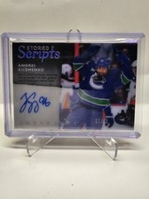 2024-25 Upper Deck Artifacts Storied Scripts CANUCKS Andrei Kuzmenko /25