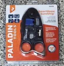 Paladin Sure Strip Tools Smart Home PA1119 Sure UTP coax stripper Black New