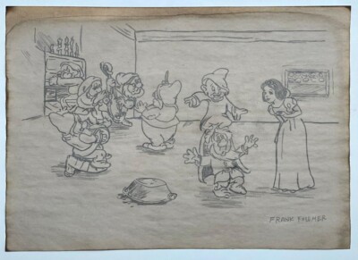Frank Follmer (Handmade) Drawing On old Paper Signed & Stamped Mixed Media