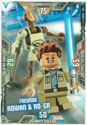 Lego Star Wars Serie 2 Sammelkarten Karte Nr. 57 Freunde Rowan & RO-GR