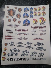 Pin Up/Shark  Clear! WATER-SLIDE DECALS FOR HOT WHEELS, 1:64  MADE IN USA!