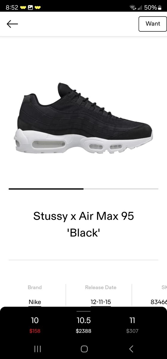★ Nike ★ Air Max 95 Stussy Black Nike Air Max 95 / Stussy Sneakers | Black | FARFETCH