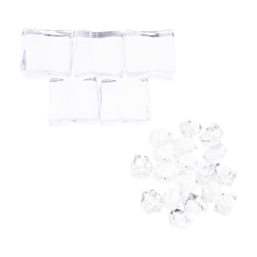1Set Faux Ice Cubes for Home Kitchen Decoration and Wedding Props