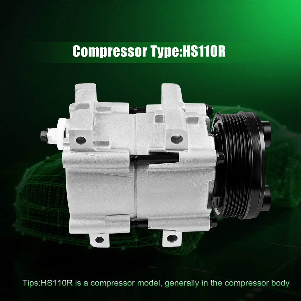 A/C AC Compressor For 1992-2001 2002 Ford Escort Mercury Tracer 1.9L 2.0L 58130 - Image 2 of 4