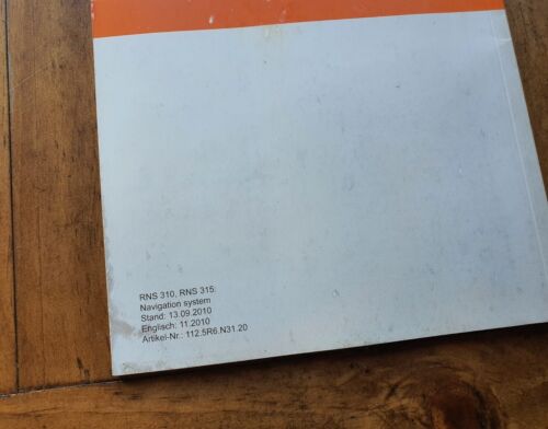 VW PASSAT, CC, Etc. RNS 310 / RNS 315 Navigation / Sat Nav Owners Manual - 2010 - Picture 4 of 5