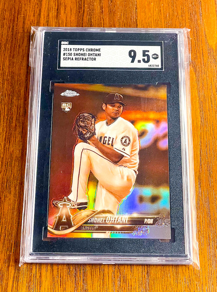 Shohei Ohtani 2018 Topps Chrome #150 Sepia Refractor (Pitching
