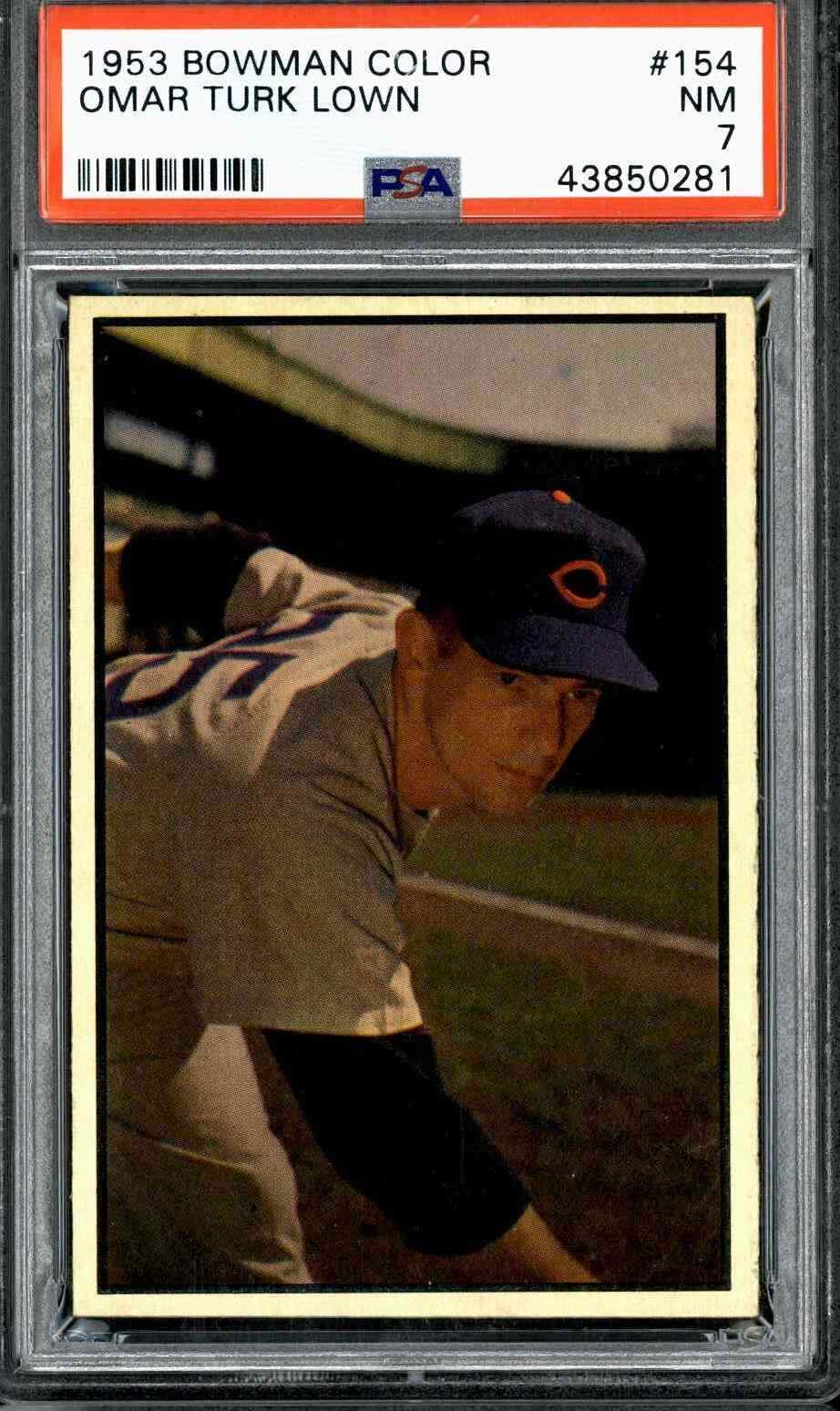 1953 Bowman Color #154 Omar Turk Lown - PSA 7