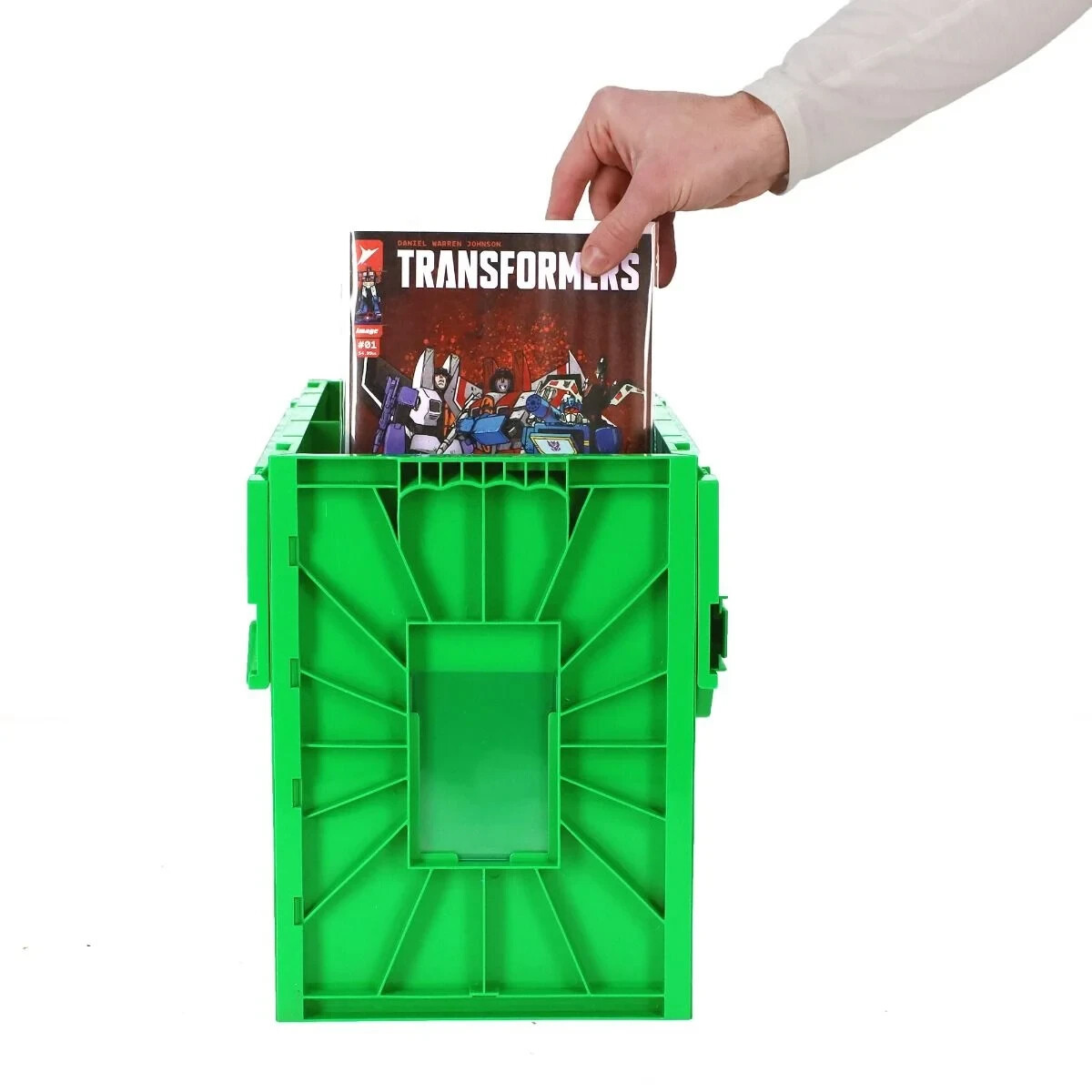 1 BCW Green Short Comic Book Bin Heavy Duty Acid Free Plastic Box + 3