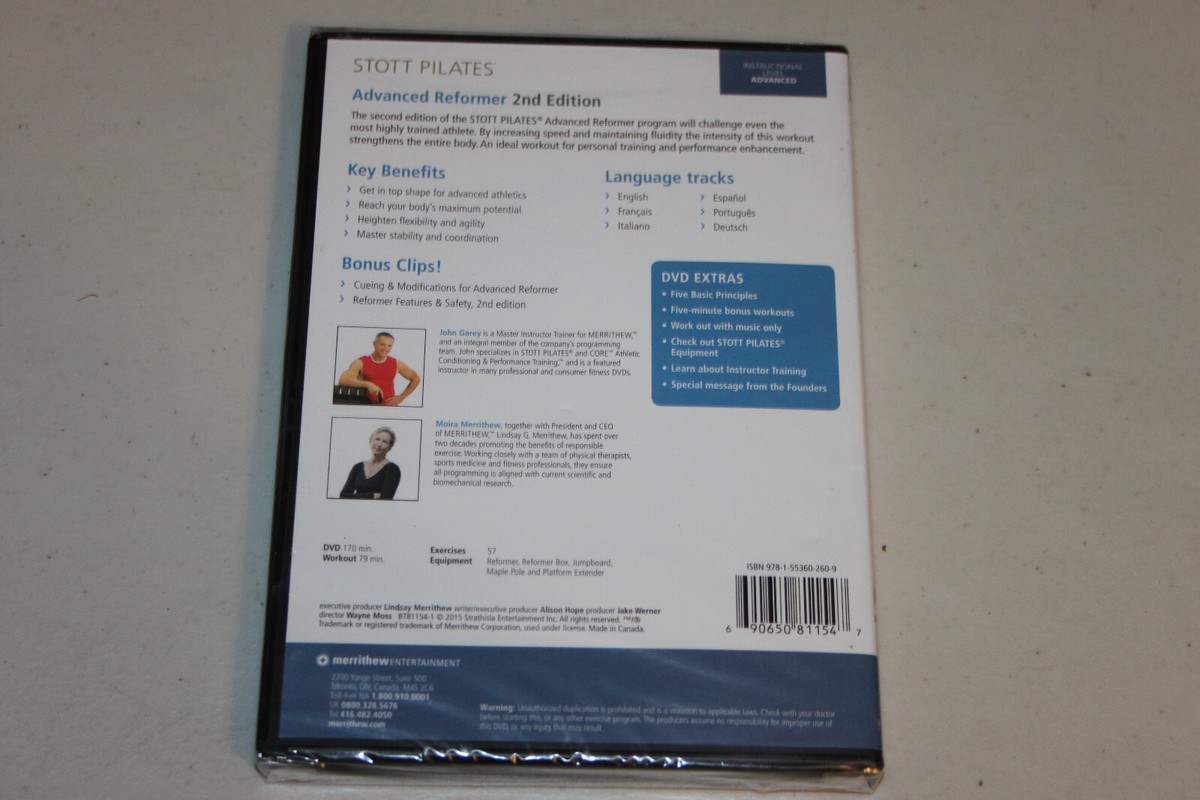 STOTT PILATES: Advanced Reformer 2nd Edition (DVD, 2007) for