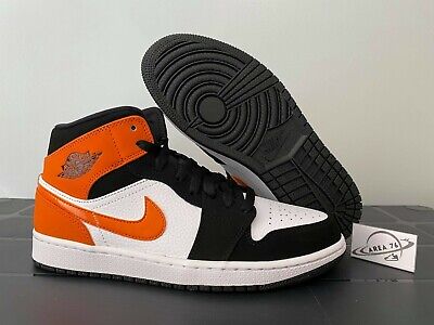 Nike Air Jordan 1 Mid Shattered Orange/Black/White 554724-058 