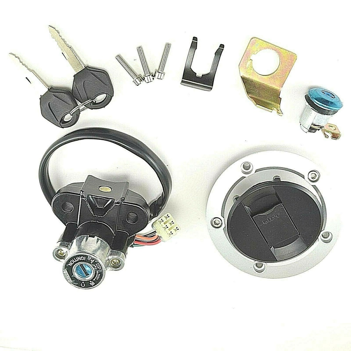 NintendoSwitchとその他 For Suzuki GSXR600 750 Ignition Switch Fuel Gas Cap cover