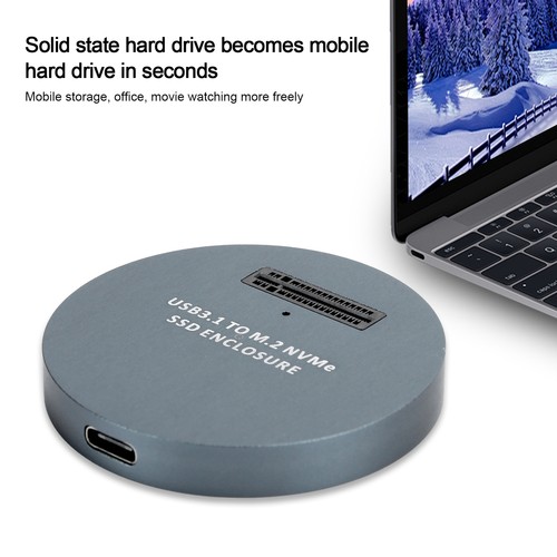 Hard Drive Enclosure Adapter Cable NVME To USB3.1 External Reader Converter Gray - Picture 2 of 12