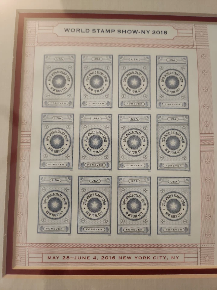 Framed Stamps USPS Forever Stamps Word Stamp Show NY 2016 First Day of Issue - Image 3 of 4