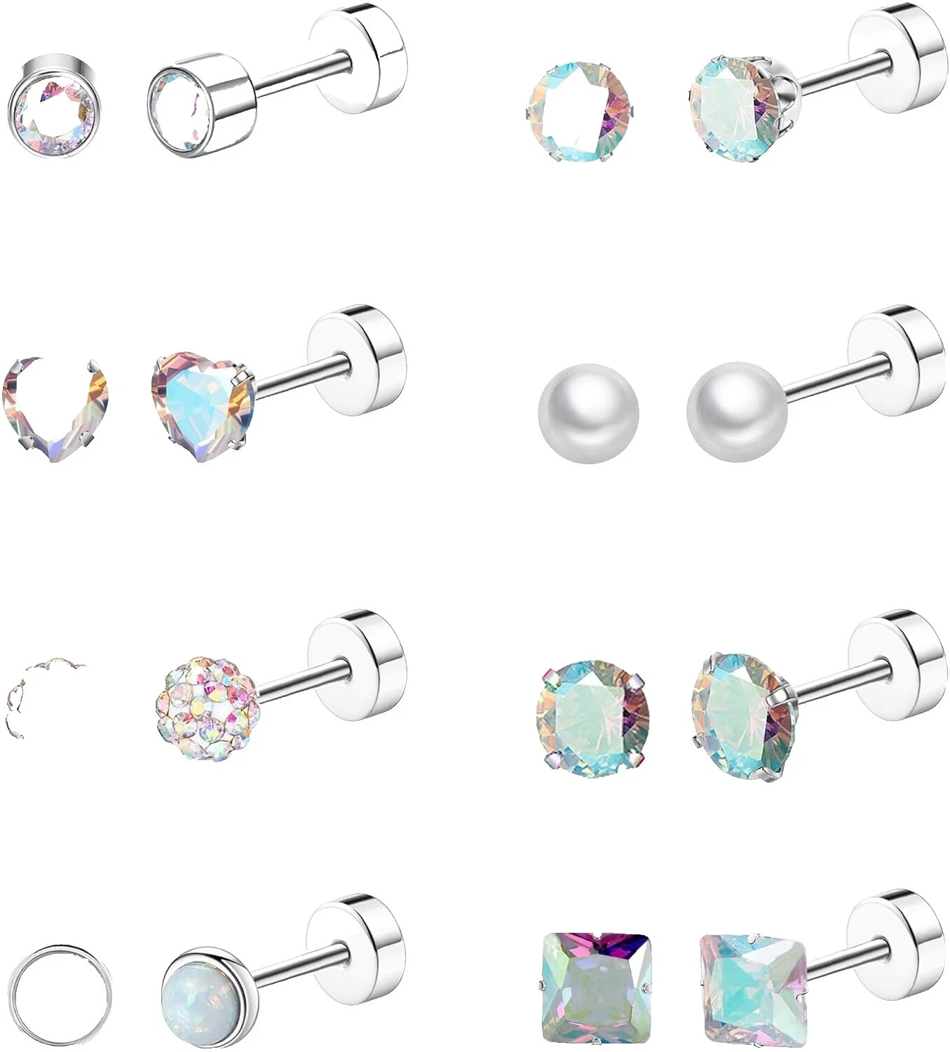 Brincos de moda silicone zircônia cúbica