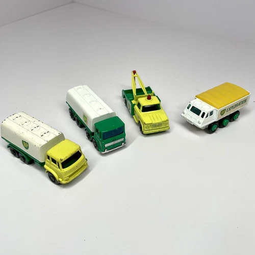 Vintage Lesney Matchbox BP Truck Lot #61 #32 #25 #13 Wrecker Toe Truck