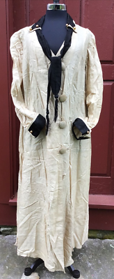 FLAPPER ERA 1920'S SHANTUNG SILK DUSTER STERN BROTHERS PARIS NEW