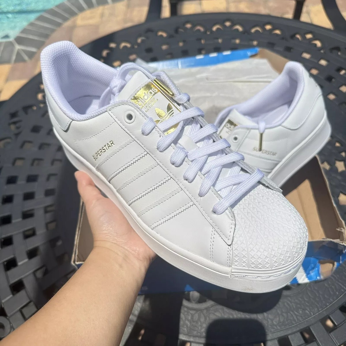 人気話題厚底!ADIDAS SUPERSTAR BOLD FOOTWEAR WHITE OFF WHITE Adidas Superstar Bold Cloud White Women's Athletic Shoes