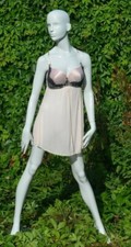 Image of ANN SUMMERS KATYA BABYDOLL NIGHTDRESS PINK & BLACK - NEW TAGS & SEALED RRP £45