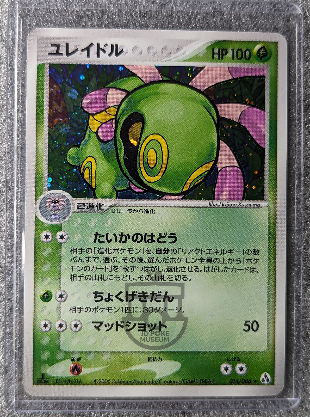 Pokemon 2005 Japanese Mirage Forest - 1st Ed Cradily 014/086 Holo Card - NM