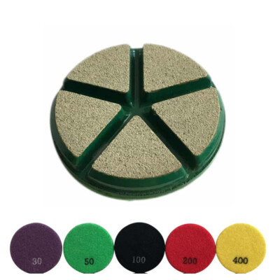 3'' Ceramic Transitional Diamond Grinding Pads, Wet or Dry, Set of 3