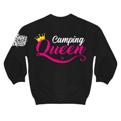 Mädchen Pullover Sweatshirt Camping Queen Größe 98 - 164 zelten campen urlaub