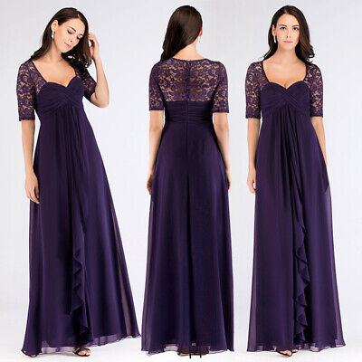 US Ever-Pretty Women/'s A-Line Half Sleeve Long Bridesmaid Prom Dresses Gown 7625
