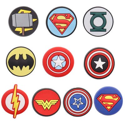 Marvel Superheld Schilde Schuh Charms: 5er Set zufällige PVC Charms keine Duplikate