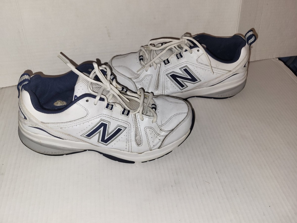 New Balance 608 Shoes Mens 10 4E Walking White Navy Dad Shoe