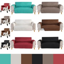 Quilted Sofa Couch Cover Waterproof Pet Kid Pad Mat Protector Slipcover Non-slip