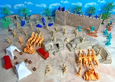Deluxe Trojan War Playset - 60mm unpainted plastic toy soldiers & accessories