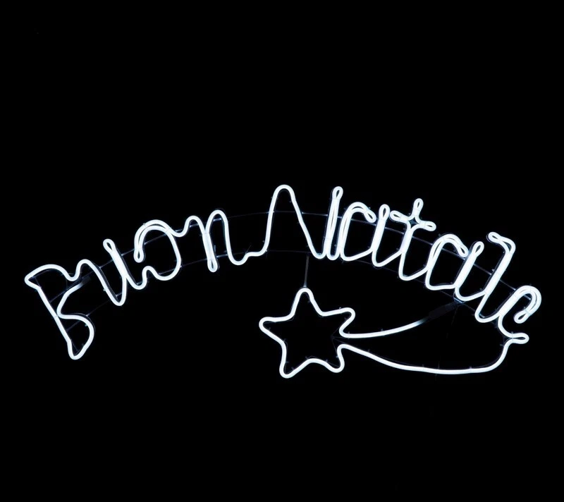 Luci Natale Scritta Buon Natale Decorazione 2D Esterno 864 LED Bianco Luce Fredd, fotografia 4 di 7
