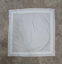 Ralph Lauren Spencer Trim Gray Blue White Banding Euro Size Sham Cotton 31 x 31