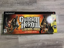 Guitar Hero 3 Legends of Rock Bundle PS2 PlayStation 2 Wireless Guitar Black CIB