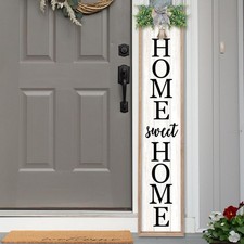 Welcome Sign for Front Porch Outdoor Home Sweet Home, 45"X9" For Large Front Doo