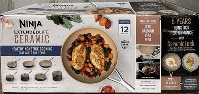 Ninja 12pc Essential Ceramic Cookware Set Hard AnodizedDishwasher