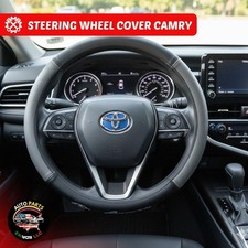 Black Grey 15 Steering Wheel Cover Car Truck Anti-slip Toyota Camry 05-26