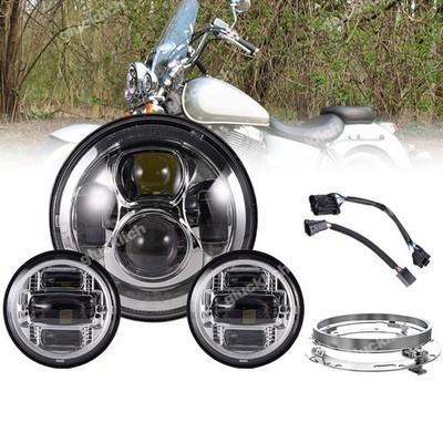 LED 7Inch Scheinwerfer + 4.5Inch Nebelscheinwerfer Für Harley Electra Glide