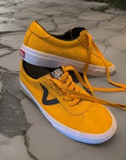 Vans Sport Suede Cadmium Yellow Retro Low-Top Sneakers Size Comfort Sz 8w 6.5m